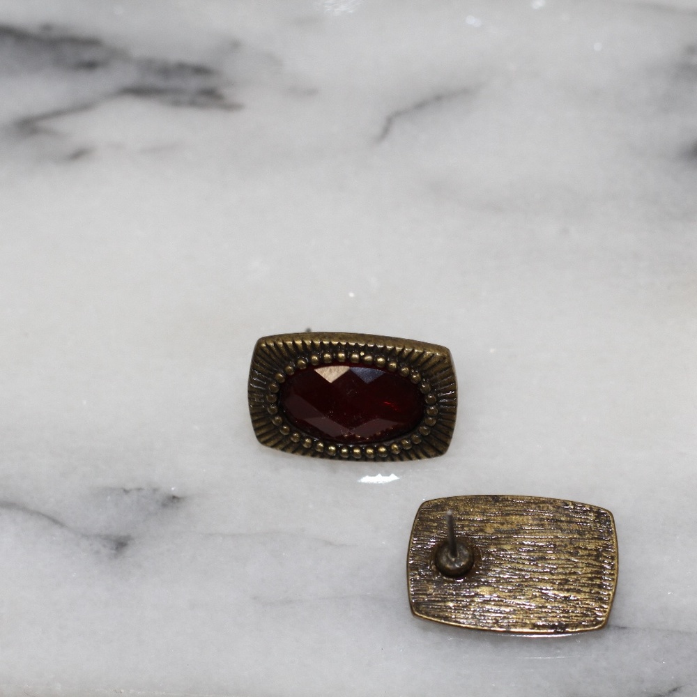 Ruby Gold Earrings - image 3